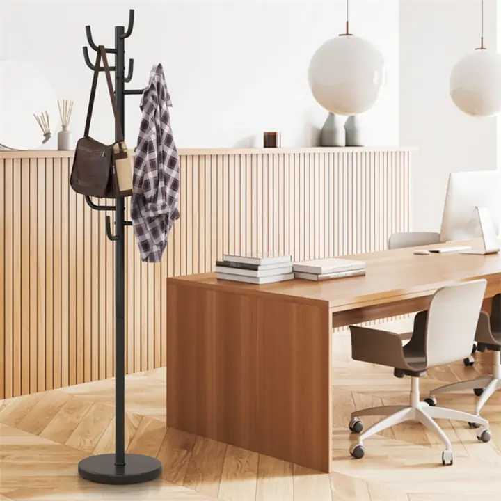 Metal Coat Rack Stand with 8 Sturdy Hooks