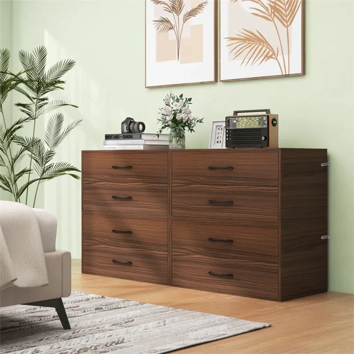 Stackable 2-Drawer Cabinet - Dark Brown