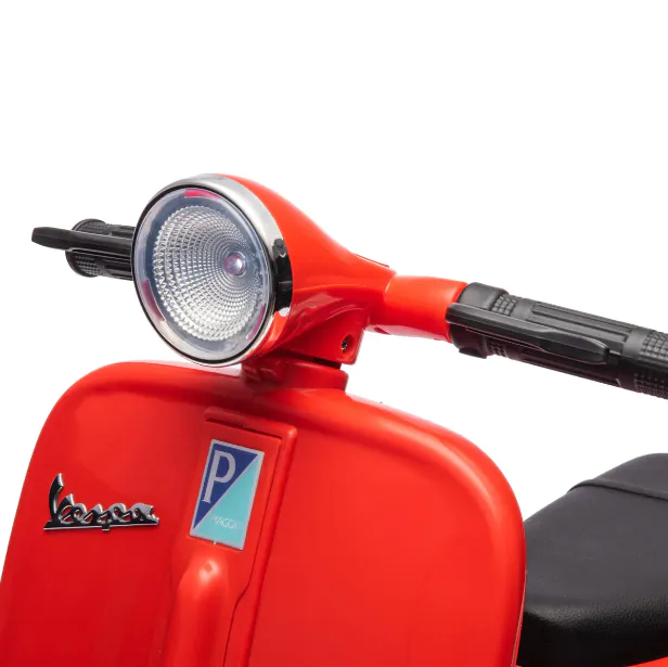 Red 2025 Licensed 12V Vespa Kids Ride On Motorcycle