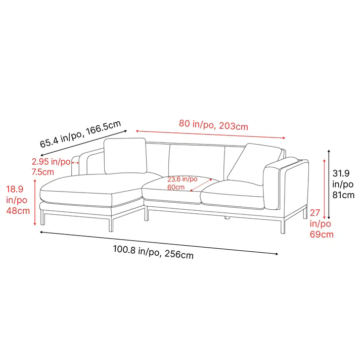 Valencia Bergen Sectional Sofa, Left-Arm Chaise, Beige