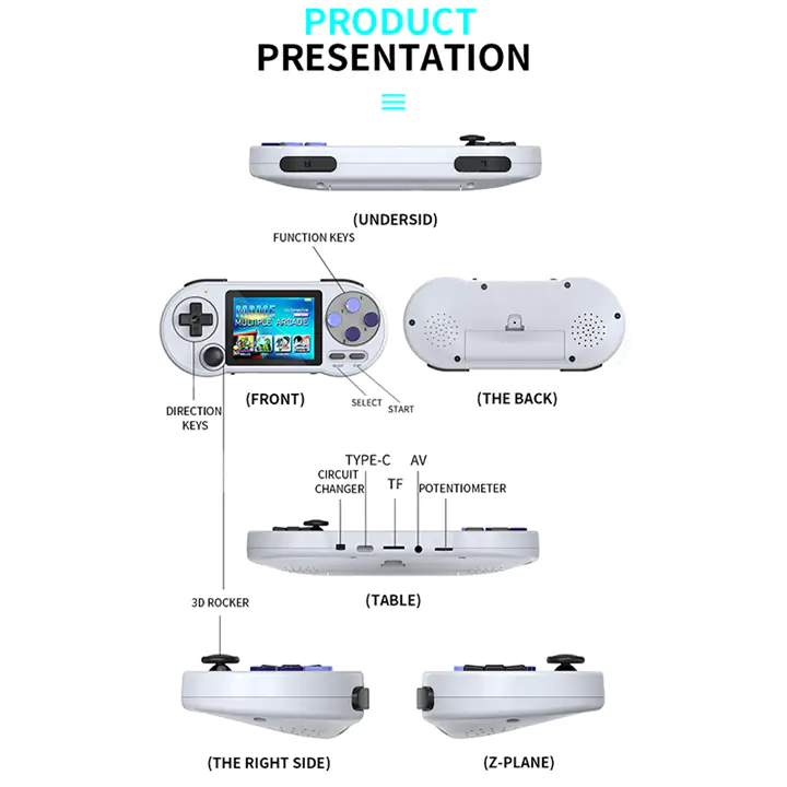 Portable Arcade Game Console with a 3inch HD Screen, 6000 in 1 Games