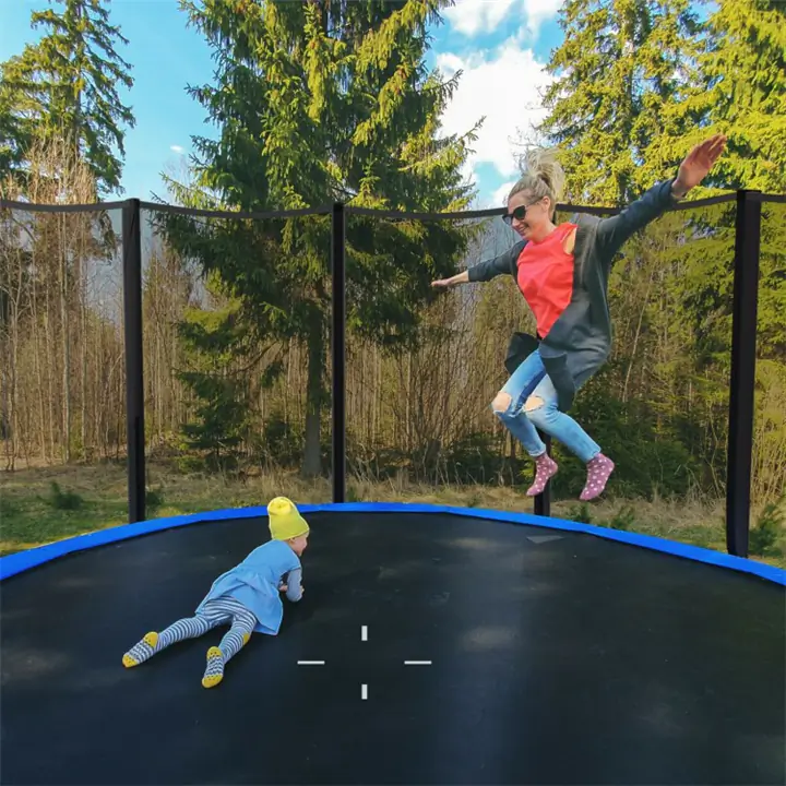 10 Feet Outdoor Trampoline Bounce Combo with Safety Closure Net Ladder