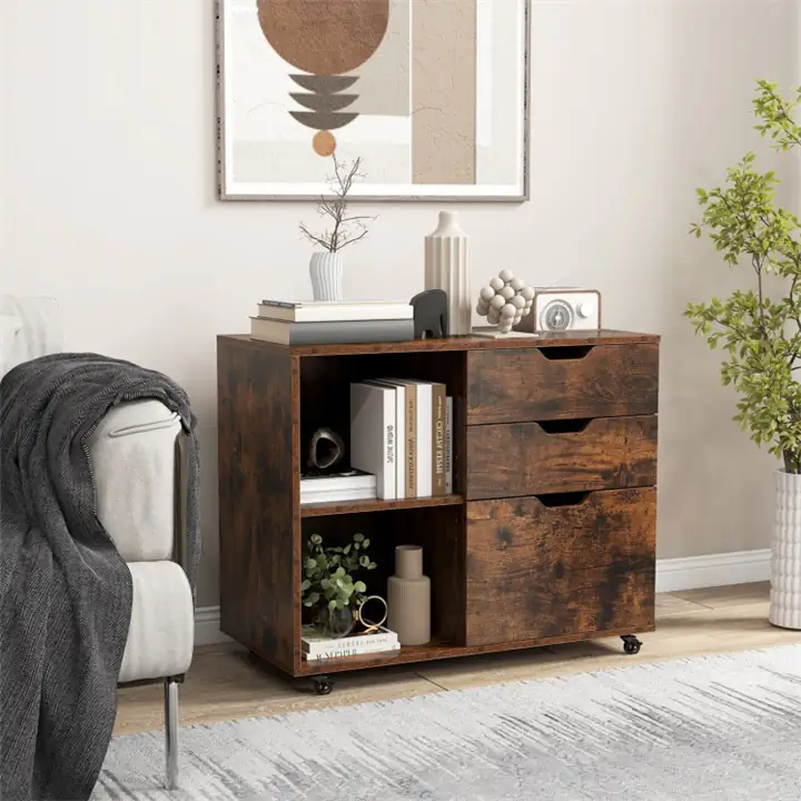3 Drawers Rolling File Cabinet