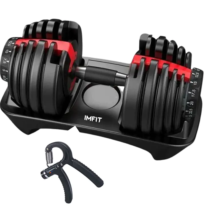 IMFIT 5lb-52.5lb Adjustable Dumbbell with Free Hand Grip Strengthener