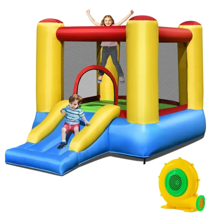 Kids Inflatable Bounce House with Slide with 480W blower