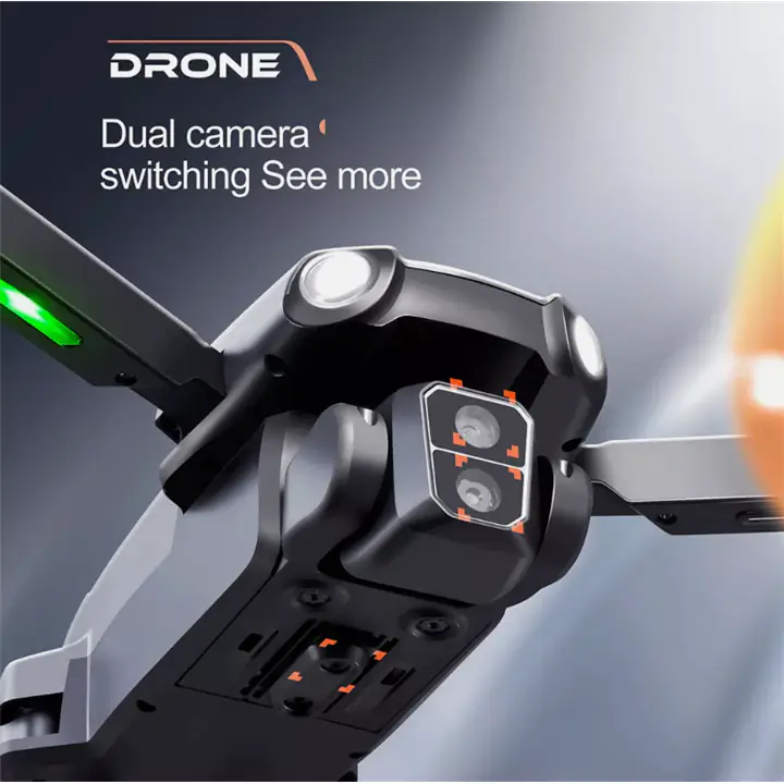 Foldable 5G WiFi RC Drone with 4K HD Camera, Adjustable and GPS FPV