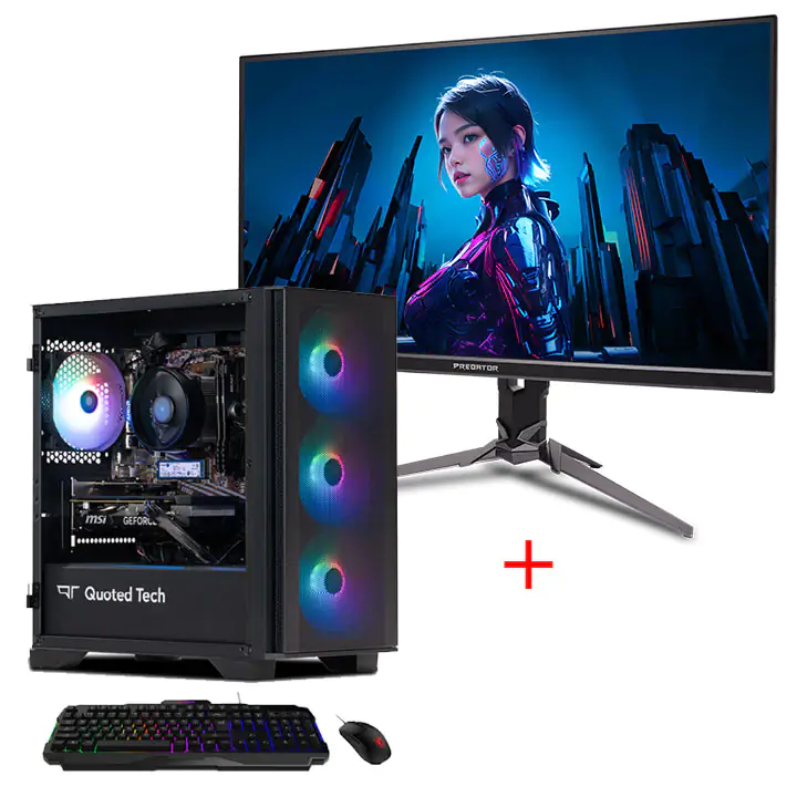QT Shield RTX 4060 GDT + Acer Predator 27" FHD Gaming Monitor