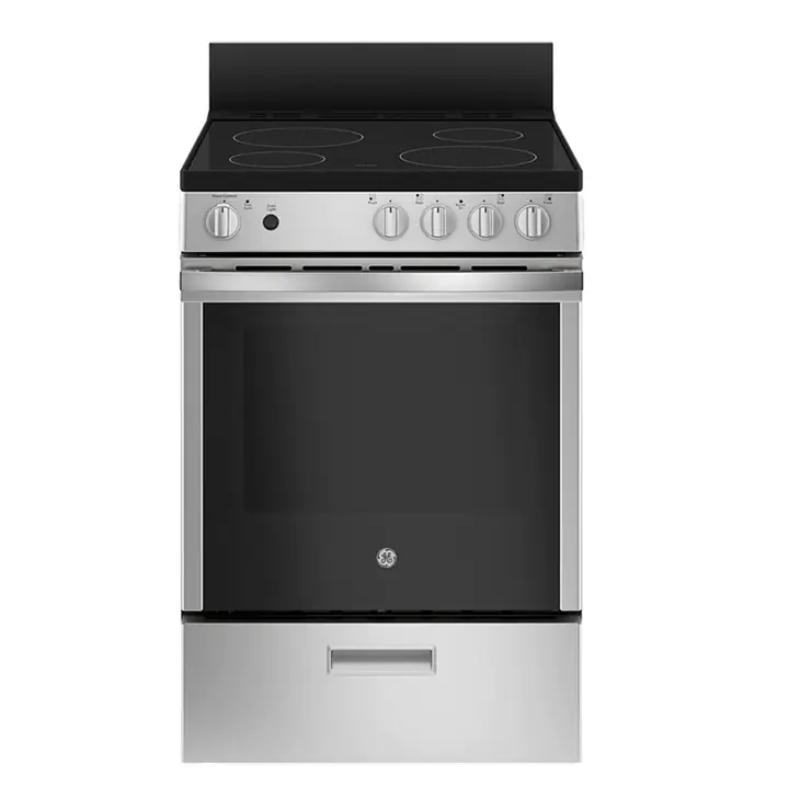 GE 24” Electric Slide-In Range with Storage Drawer - Stainless Steel