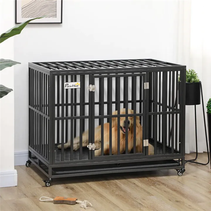 44 Inch Heavy Duty Steel Dog Cage Crate Kennel