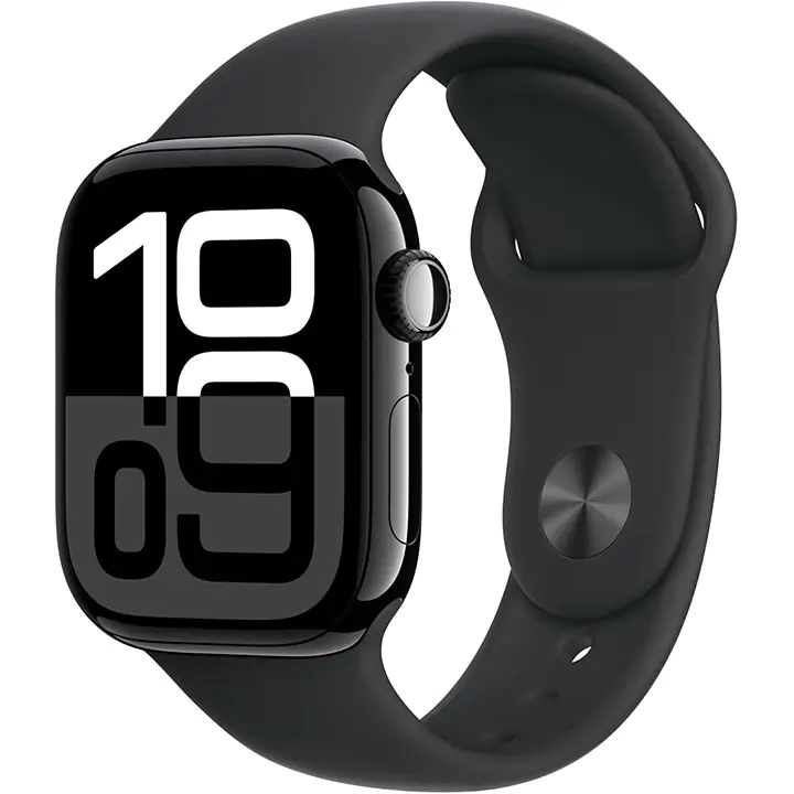 Apple Watch Series 10 42mm Jet Black with Black Sport Band - S/M