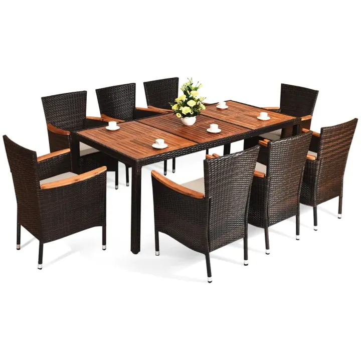 Acacia Haven 9-Piece Outdoor Dining Set