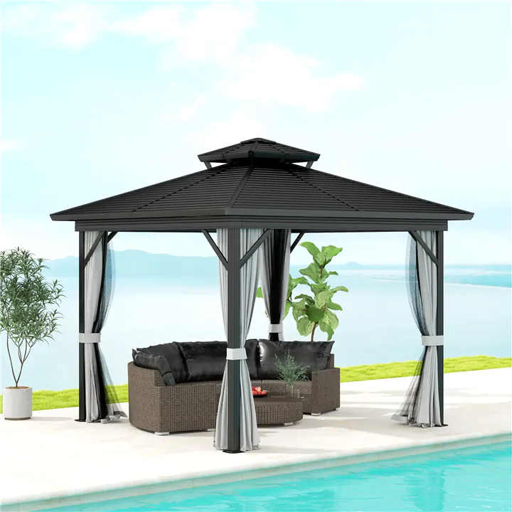 Double-Tier Sun Shelter - Brown