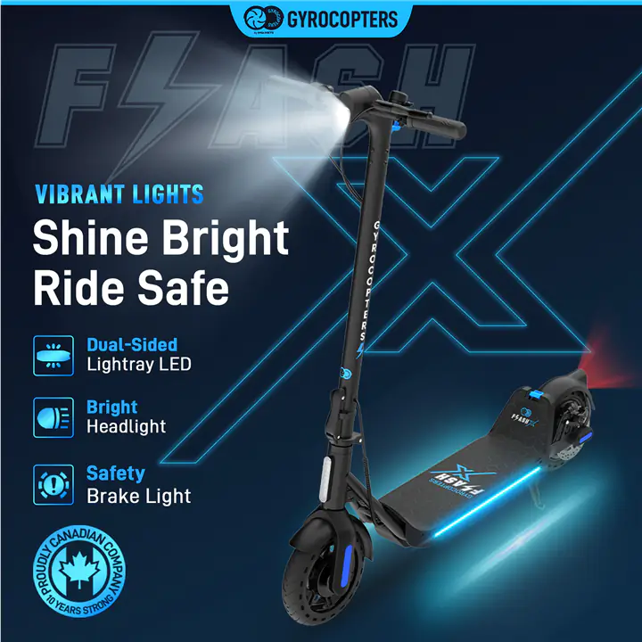 Gyrocopters FlashX Electric Scooter, Powerful RWD with 32kmph speed