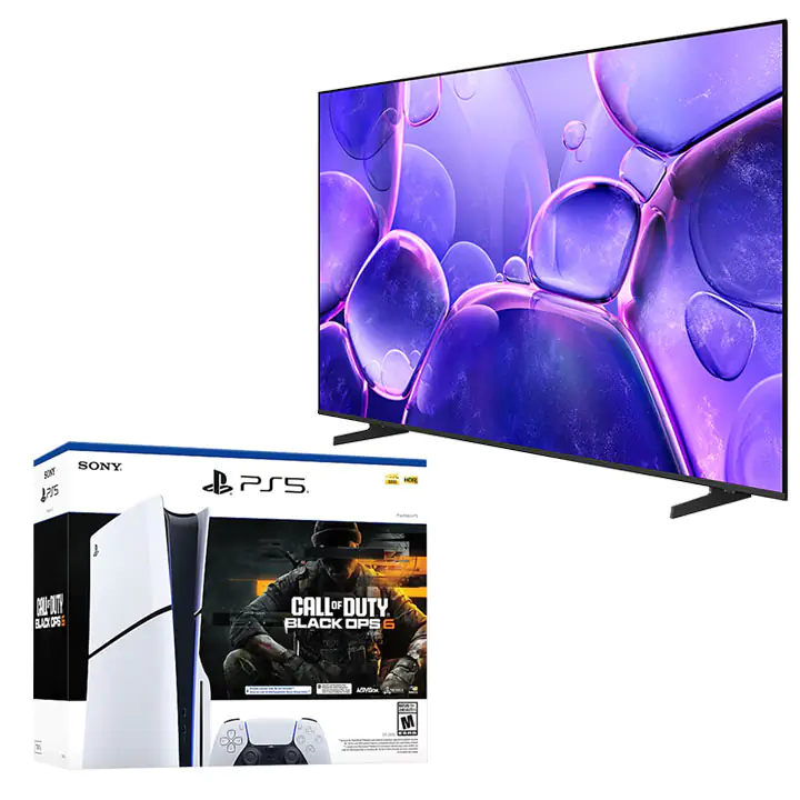 Samsung 65" UHD 4K Smart TV & PS5 Slim Disc Call of Duty Bundle