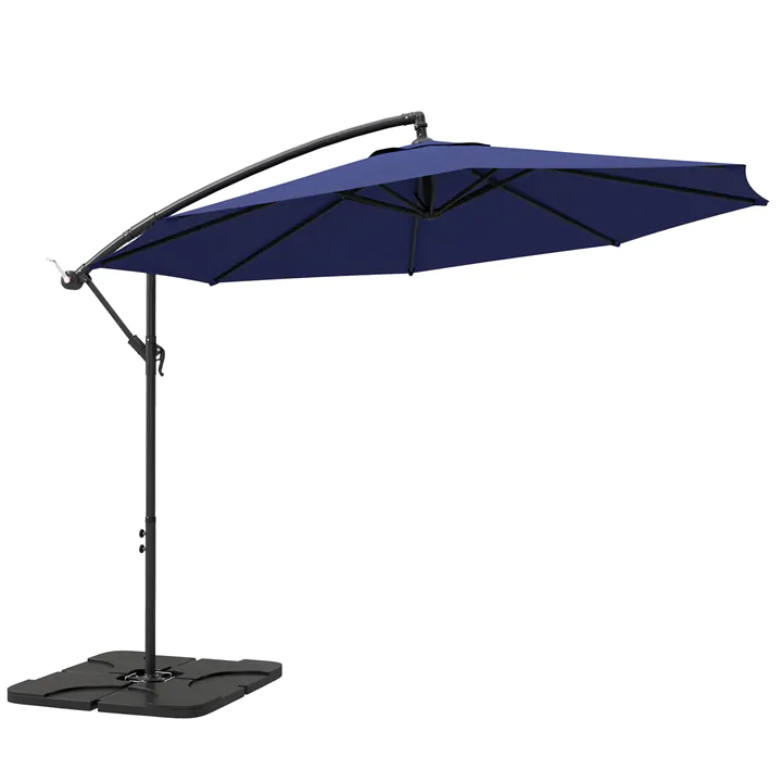 9.6ft Offset Patio Umbrella with Base
