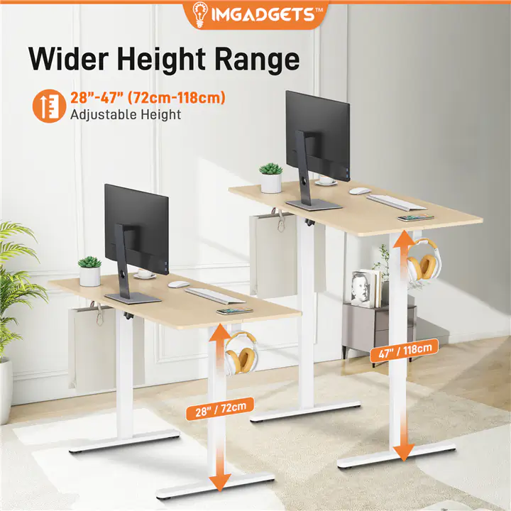 IMGadgets Electric Standing Desk with 33' Sit-Stand Desk Riser