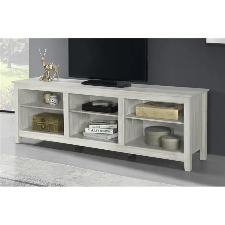 Beach Wood TV Stand - White