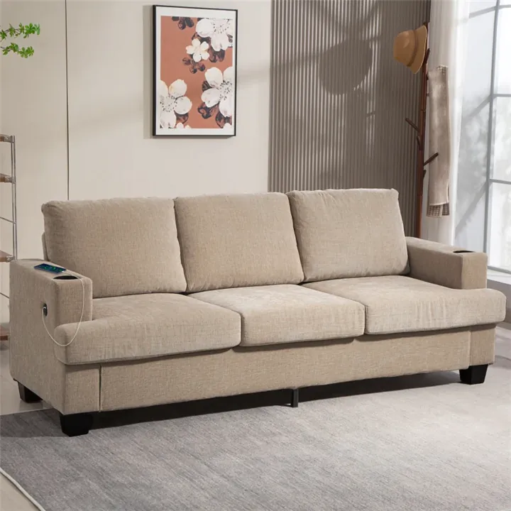 Comfort Lounge 3-Seater Sofa - Light Brown