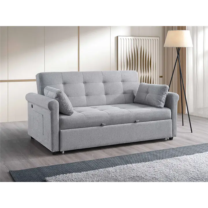 Adjustable Sleeper Sofa with Charging - 70'/Grey
