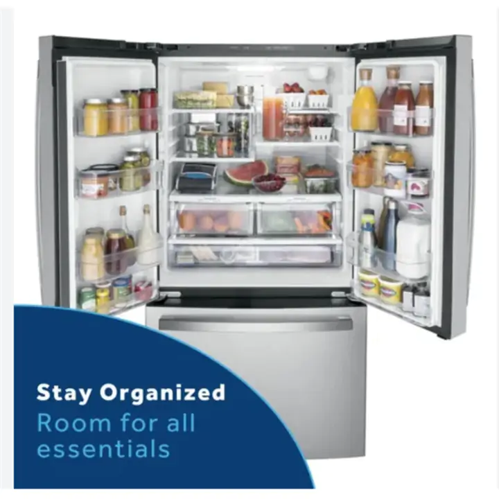 GE 33' 24.8 Cu. Ft. French-Door Refrigerator - Stainless Steel Fingerp