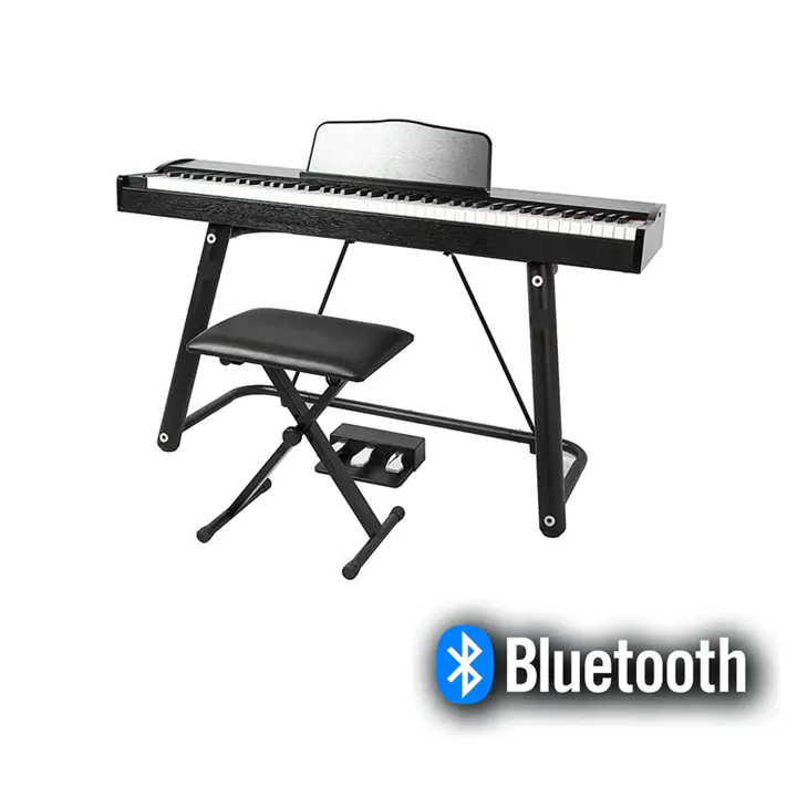 MAESTRO 88-Key Portable Digital Piano Dual BT, 3 Pedals, Stand, Bench