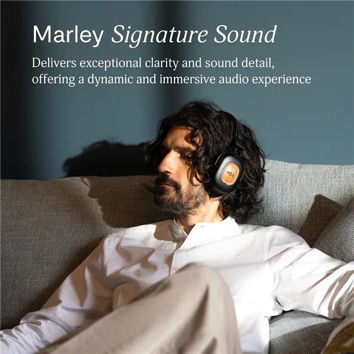 House of Marley Positive Vibration Rebel ANC Headphones - Black