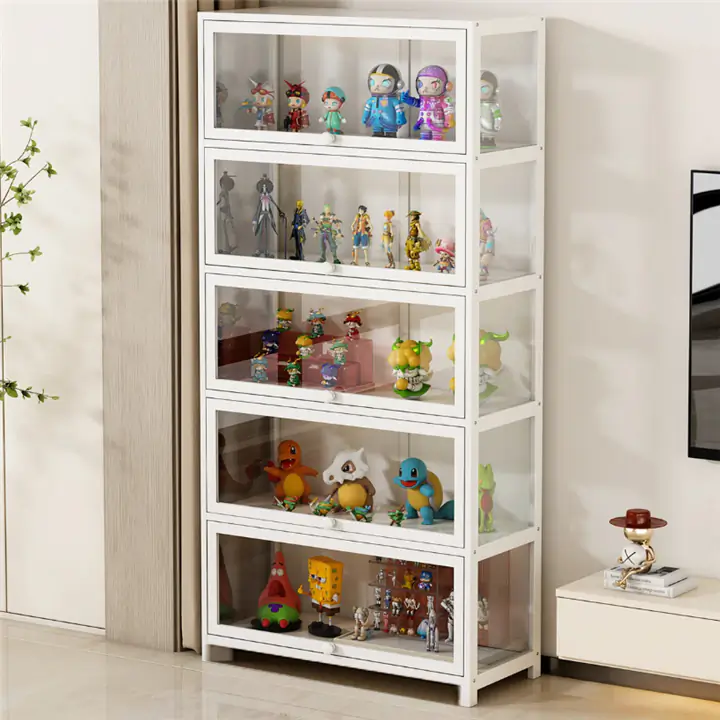 5-Tier Glass Display Cabinet for Collectibles (Lego, Toys) Dustproof
