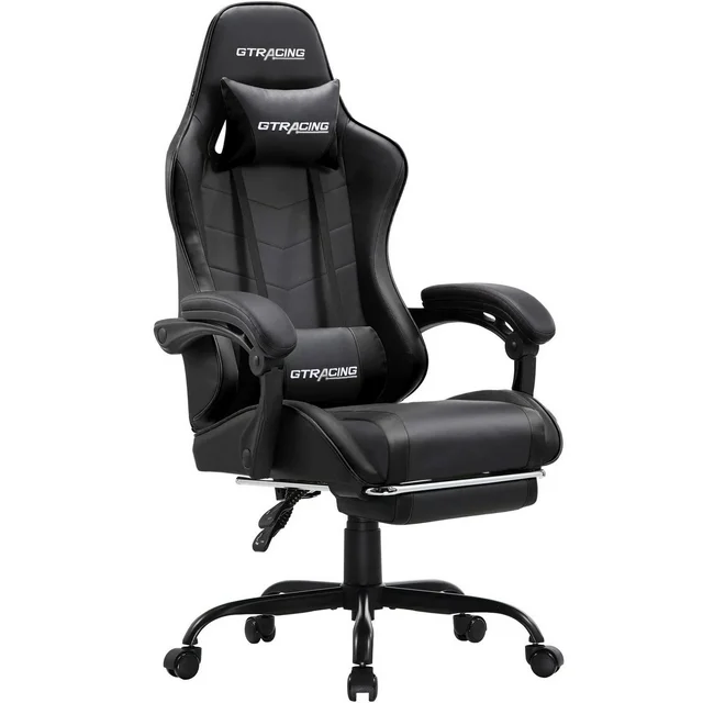 ErgoMax Adjustable Gaming Chair with Footrest