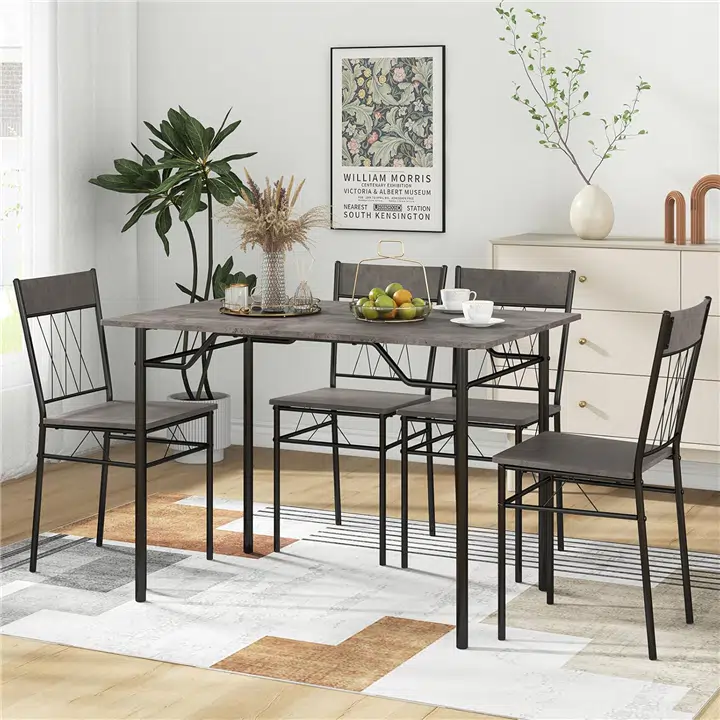 5-Piece Space-Saving Breakfast Table Set for Apartments