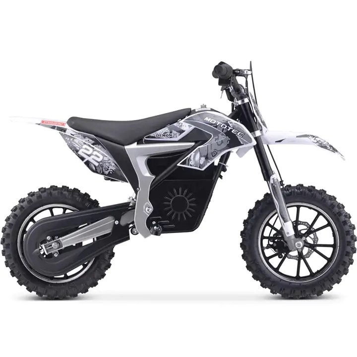 Kids MotoTec Electric Dirt Bike 36v 790W White