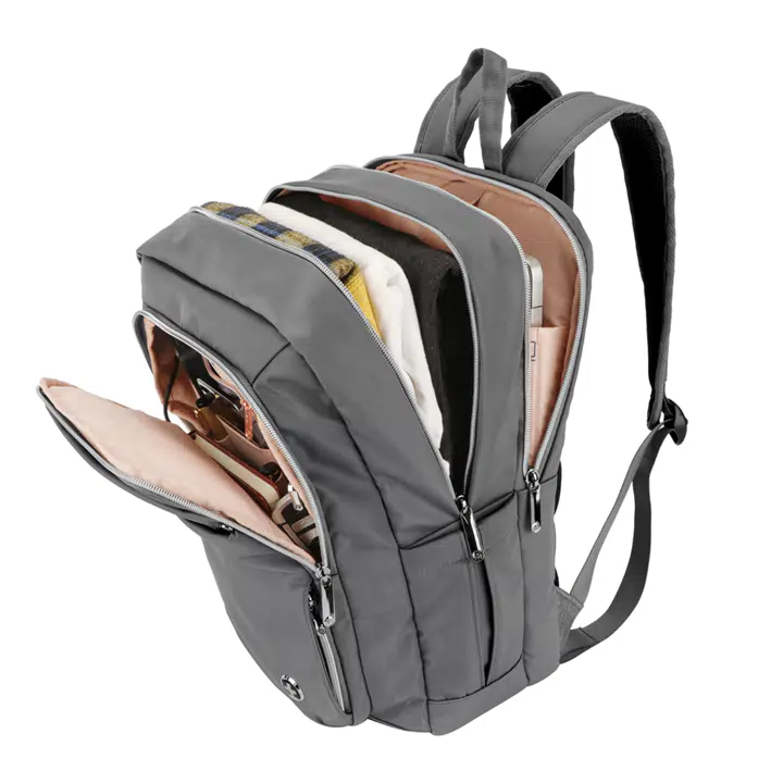 Swissdigital Smart Backpack Integrated Charge Port KATY ROSE Gray