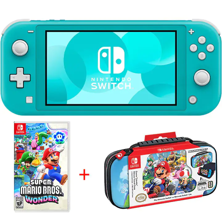 Nintendo Switch Lite & Travel Case/Super Mario Game