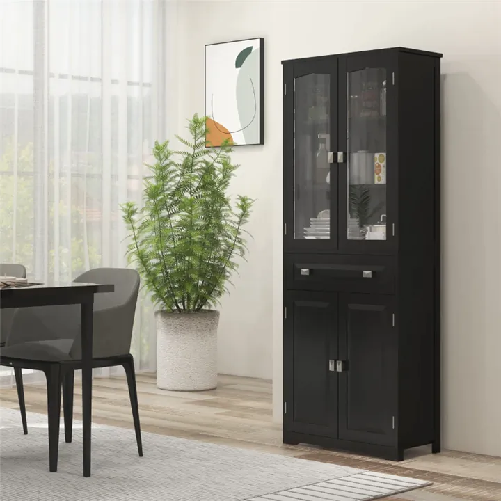 Haven Kitchen Storage Cabinet - Black