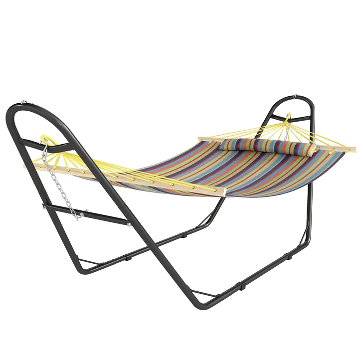 Heavy Duty Hammock with Stand with Detachable Pillow