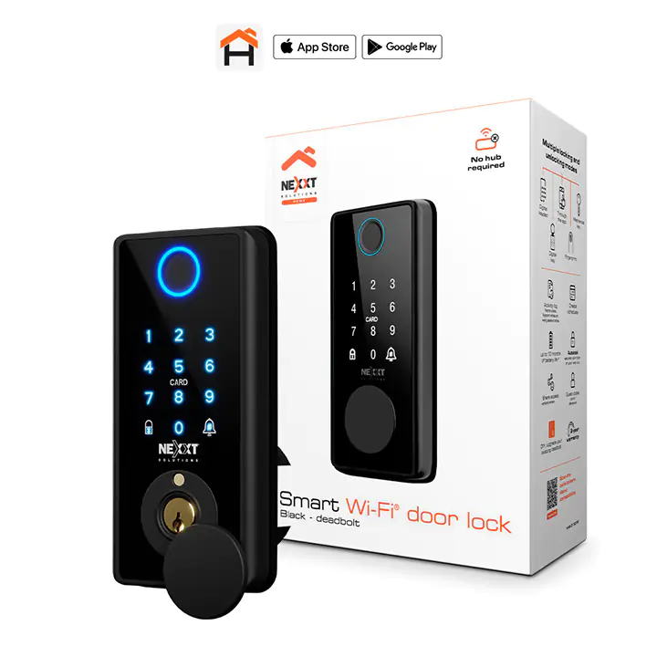 Nexxt Smart Wi-Fi® Door Lock - Black