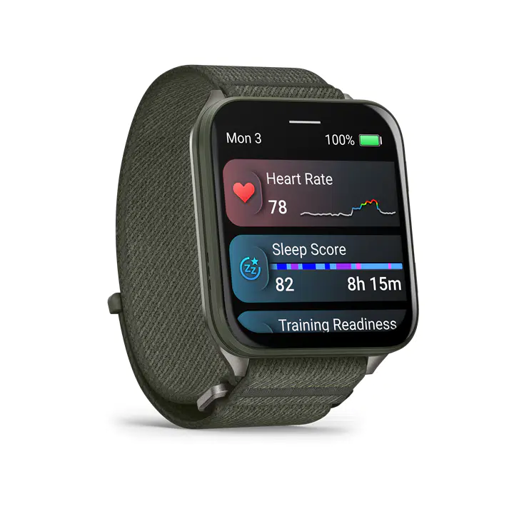 Garmin Venu X1 GPS Smartwatch - 2in AMOLED Sapphire, Moss/Titanium