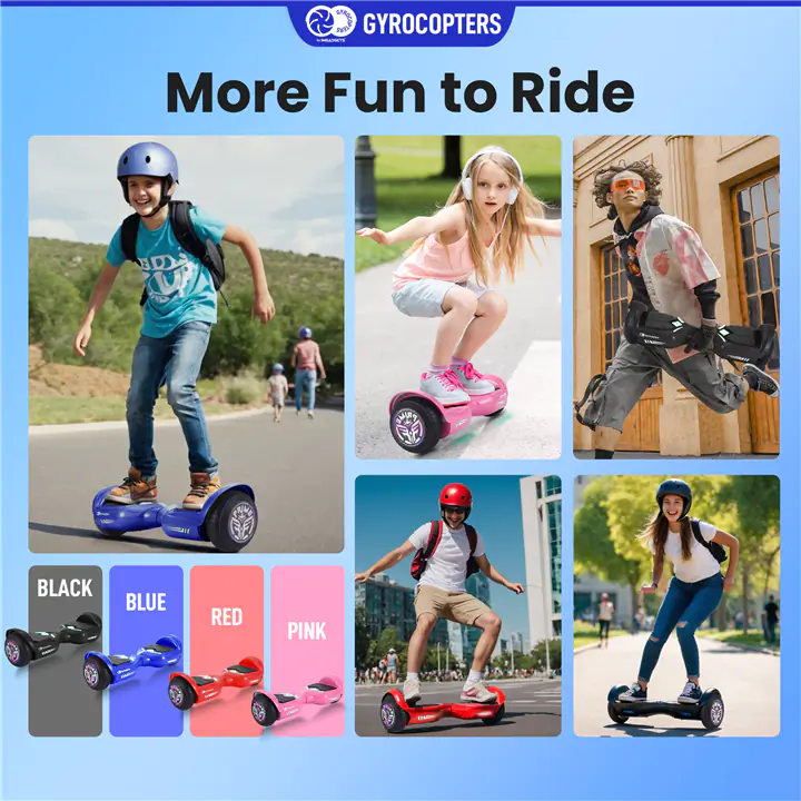 Gyrocopters Prime All New 2026 Hoverboard, Blue