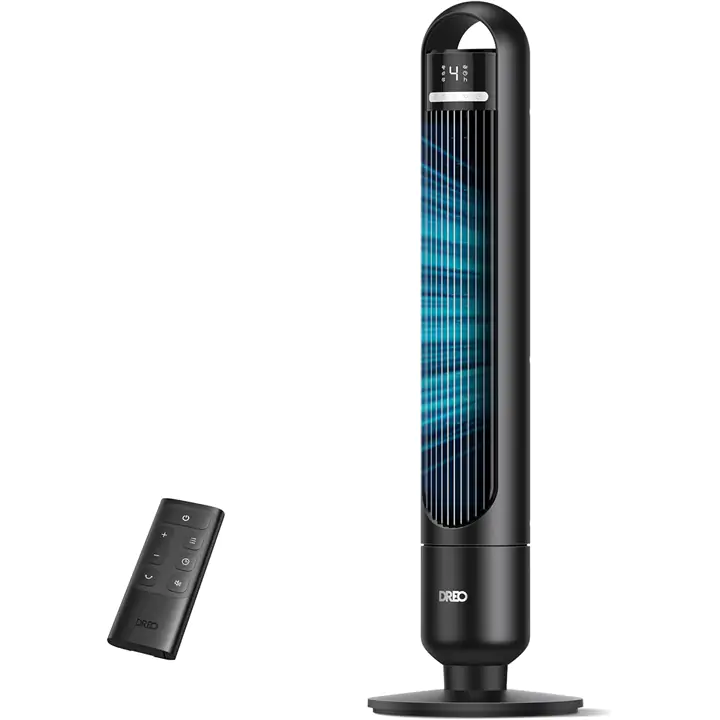 Oscillating Tower Fan 4 Speeds Quiet Timer Remote