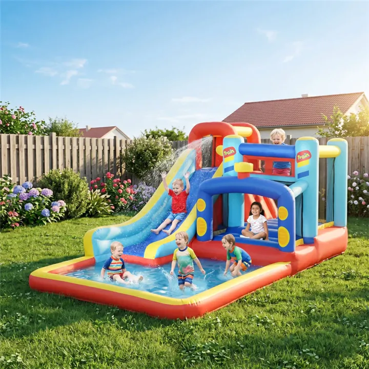 Multi-Activity Inflatable Bouncy Castle with Slide