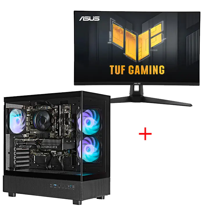 TN Gaming PC (RTX 5060/Ryzen 5/1TB/16GB/WIN11Pro)+Asus TUF 27" Monitor