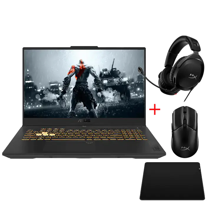 Asus TUF 17.3" RTX 4050 Gaming Laptop with Headset/Mouse/Pad Bundle