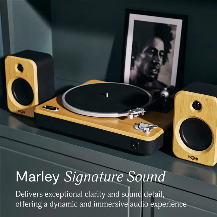 House of Marley Stir It Up 2+ Turntable with Bluetooth Speakers