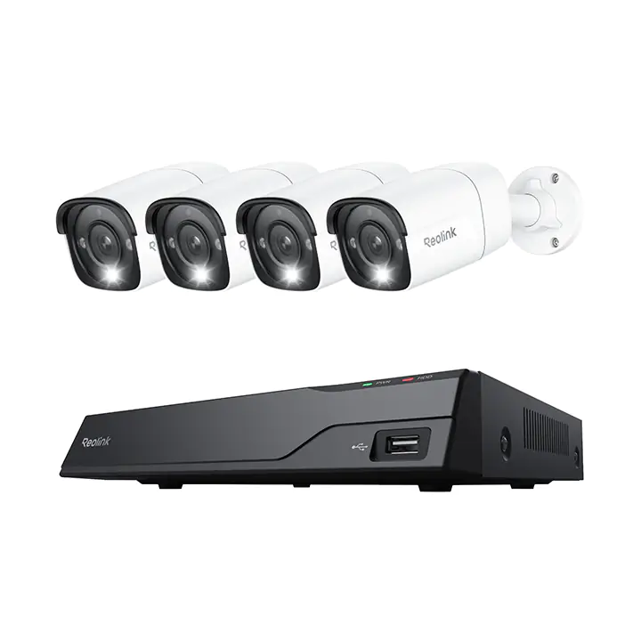 Reolink 4x 12MP Bullet Camera + 8-Channel NVR System
