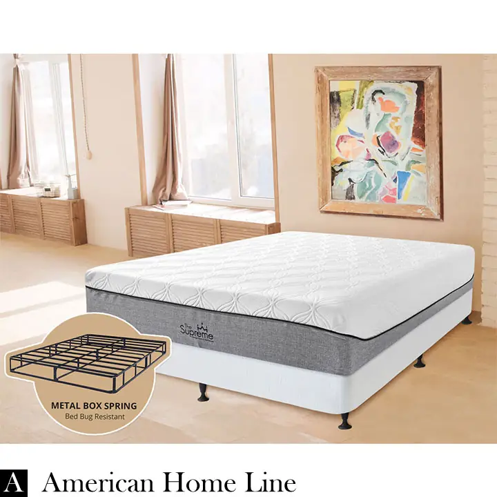 The Supreme Hybrid 13” King Set  Includes: Mattress and  2-in-1 Bed & Box Spring