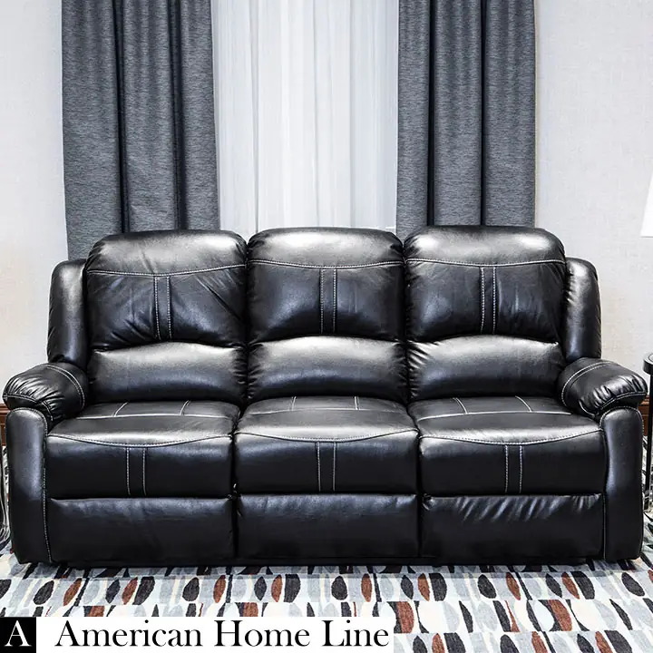 Lorraine Bel-Aire Deluxe Reclining Sofa in Ebony