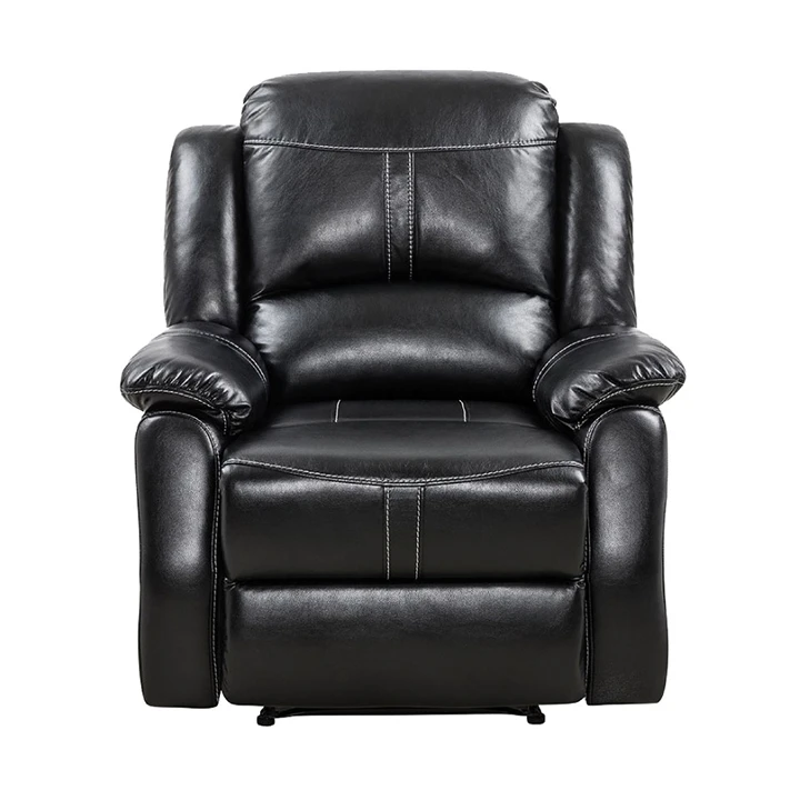 Lorraine Recliner Chair - Ebony Bonded Leather