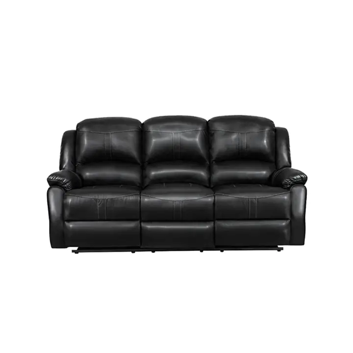 Lorraine Recliner Sofa - Ebony Bonded Leather