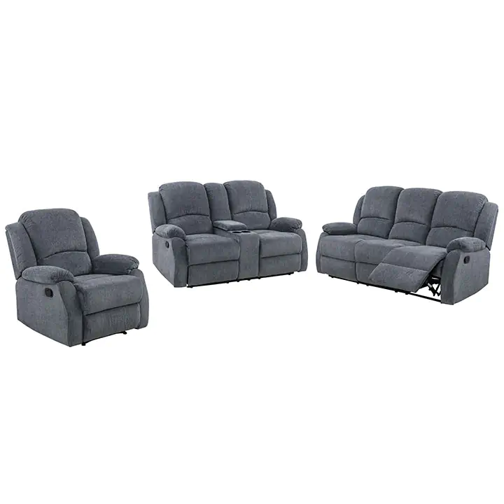 Crawford Recliner 3 Piece Livingroom Set - S/L/C in Grey