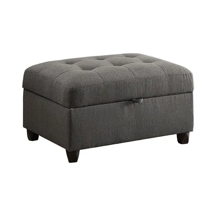 Stonenesse Reversible Sectional + Storage Ottoman in Grey