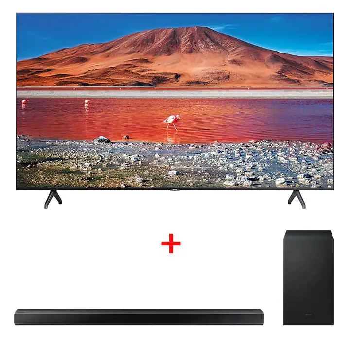 Samsung 65” TU7000 Crystal UHD 4K Smart TV + Samsung HW-Q600A 3.1.2ch Soundbar
